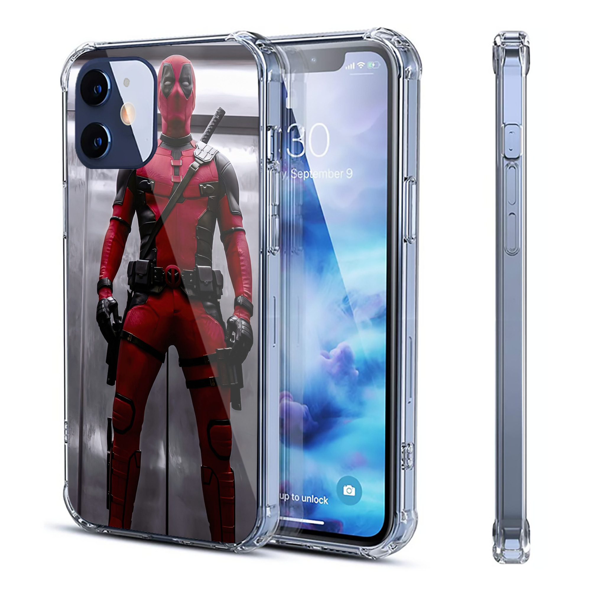 （画像用） Deadpool デッドプール 【iPhone 12シリーズ対応】透明スマホケース（クリアソフトケース）